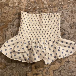 Zara polka dot tube top size xs